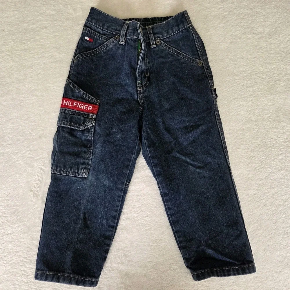 Vintage Y2K Tommy Hilfiiger Carpenter Jeans Boys Toddler 3T Dark Wash